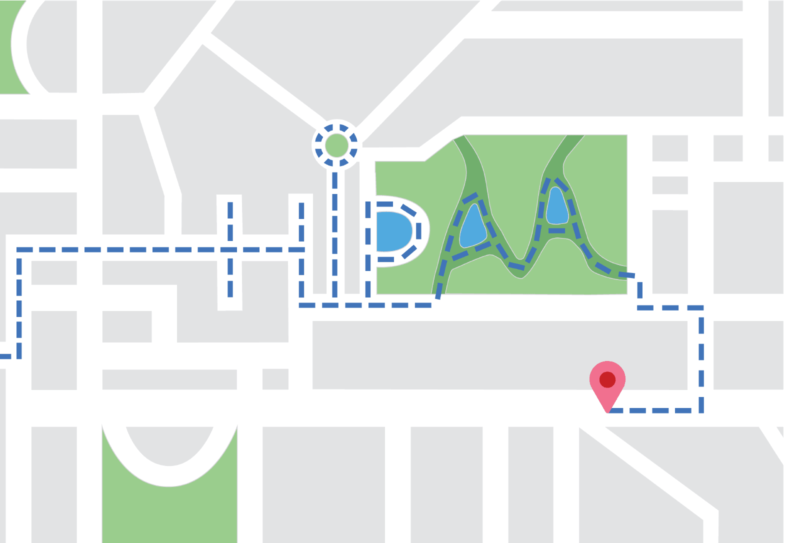 an illustration of a digital map with HIPAA lettering featured as the path on the streets