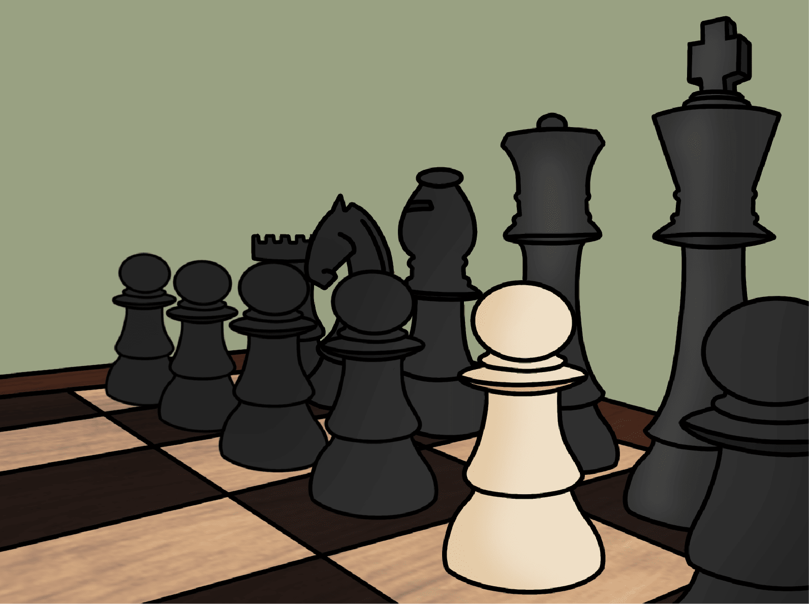 illustration of chess figures on a chessboard