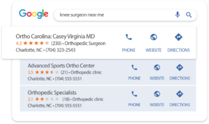 Google's three pack