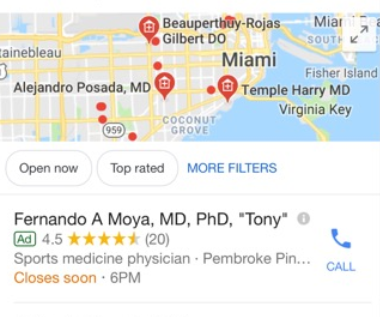 Google search map