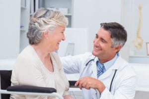 older patient with doctor