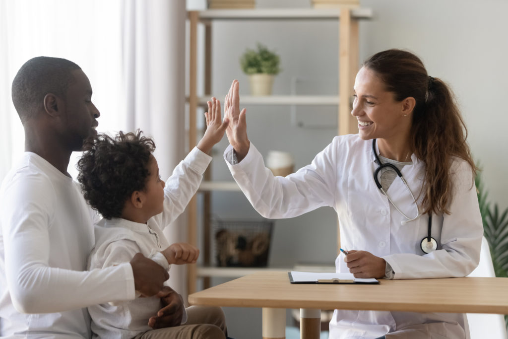 doctor and patient connecting