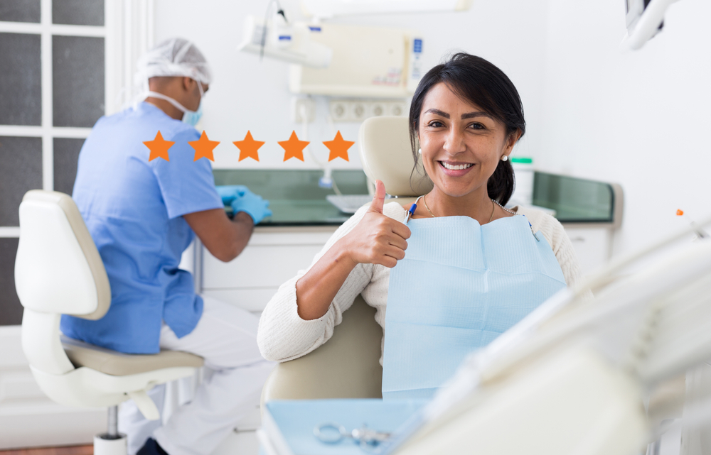 dental patient leaving a great review