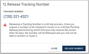 Release tracking number